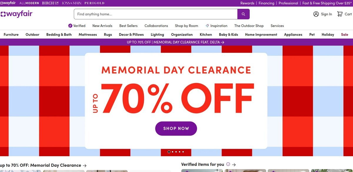 Wayfair marketplace americaine meubles deco maison 22 millions produits 11000 fournisseurs