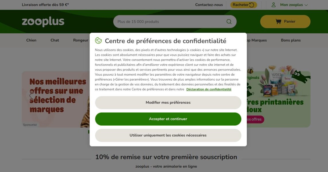 Zooplus marketplace europeenne animaux croquettes chien chat