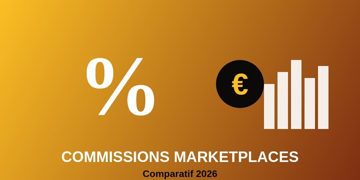 Comparatif frais commissions marketplaces 2026 illustration pourcentage euros tableau
