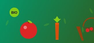 Marketplace alimentaire bio 2026 illustration pomme carotte panier bio circuit court producteurs